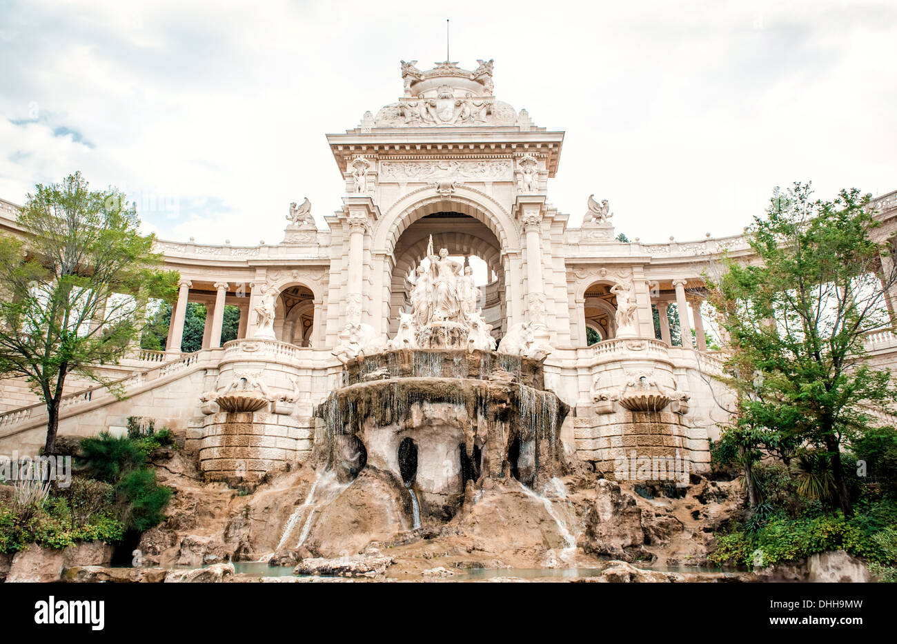 Das Palais Longchamp, Denkmal von Marseille, Frankreich Stockfoto