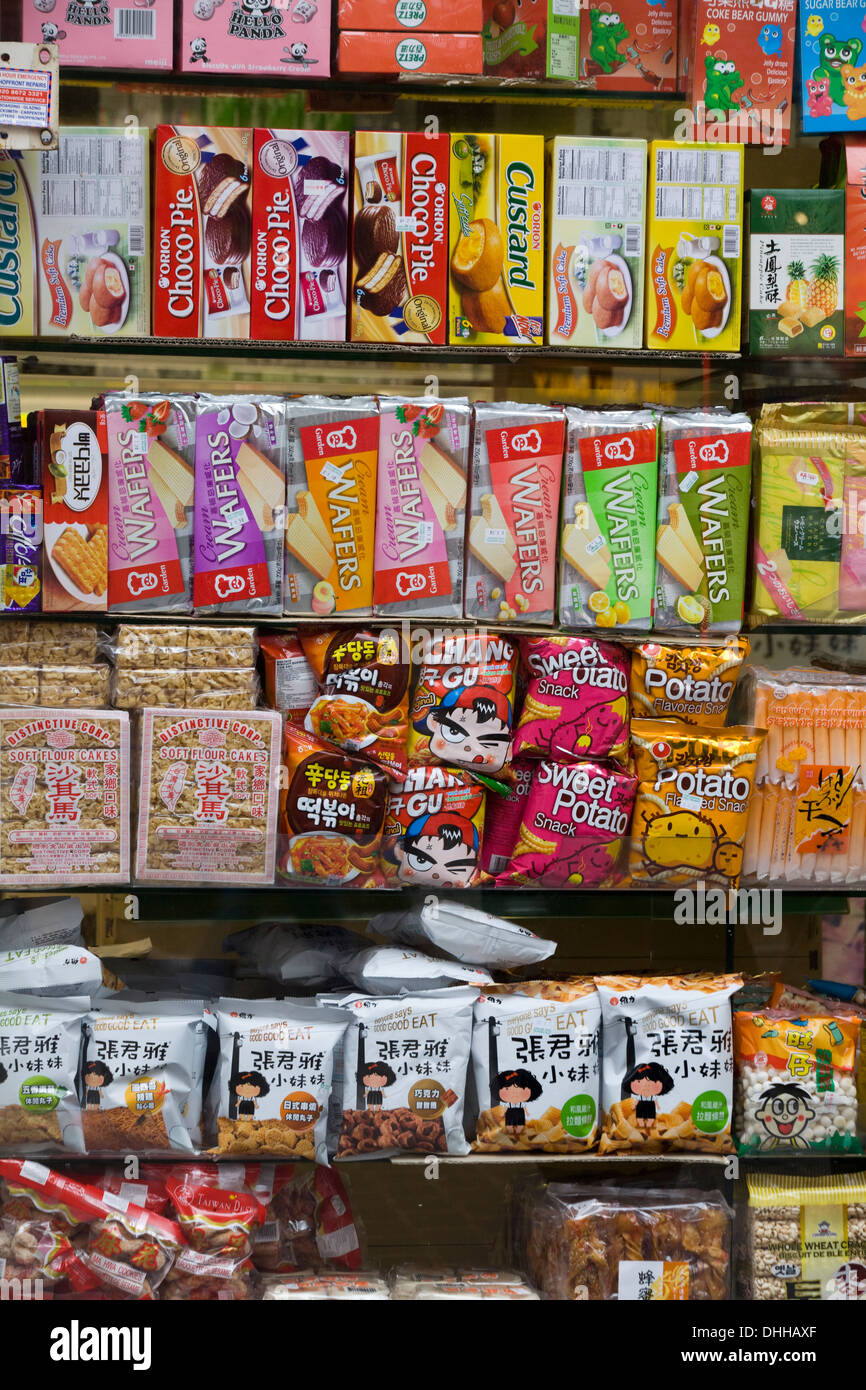 Schaufenster in Chinatown London Stockfoto