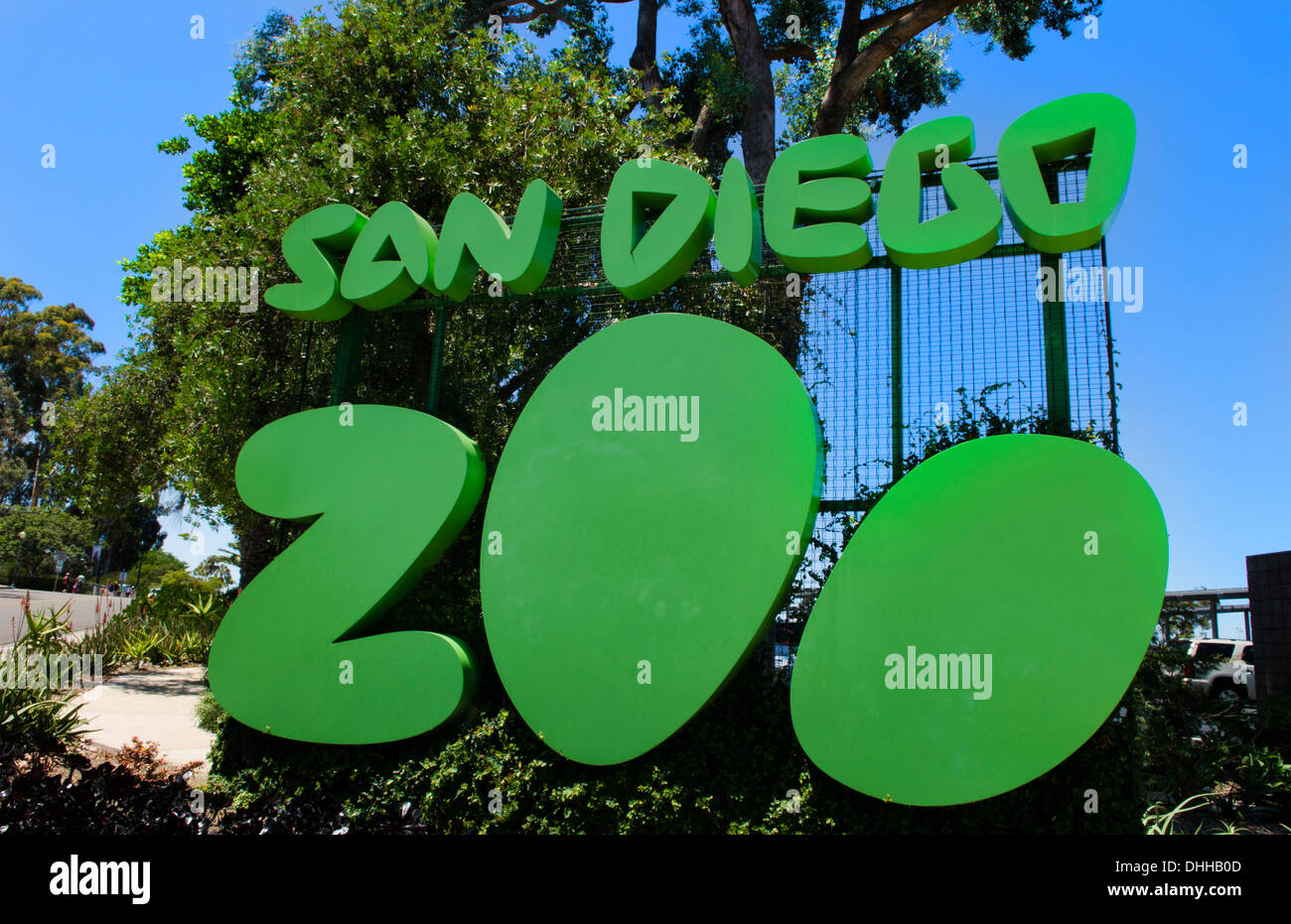 Berühmte San Diego Zoo anmelden Balboa Park in San Diego Kalifornien Stockfoto