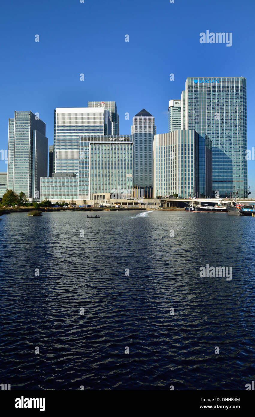 Blackwall Basin, Canary Wharf, London E14, Vereinigtes Königreich Stockfoto