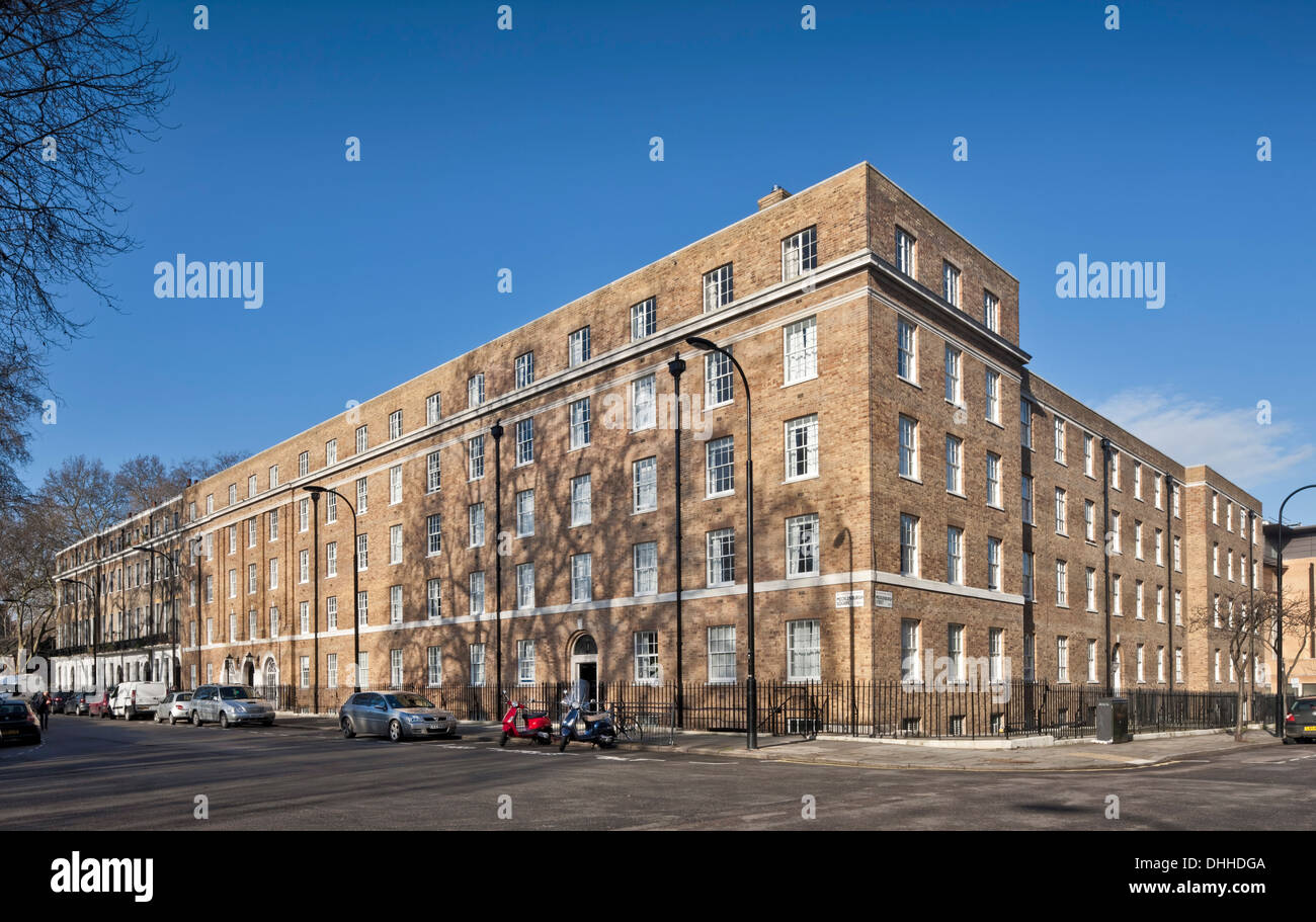 William Goodenough Haus am Goodenough College, London, Vereinigtes Königreich. Architekt: Wilson Mason und Partner, 2013. Aus einem anderen Blickwinkel Stockfoto