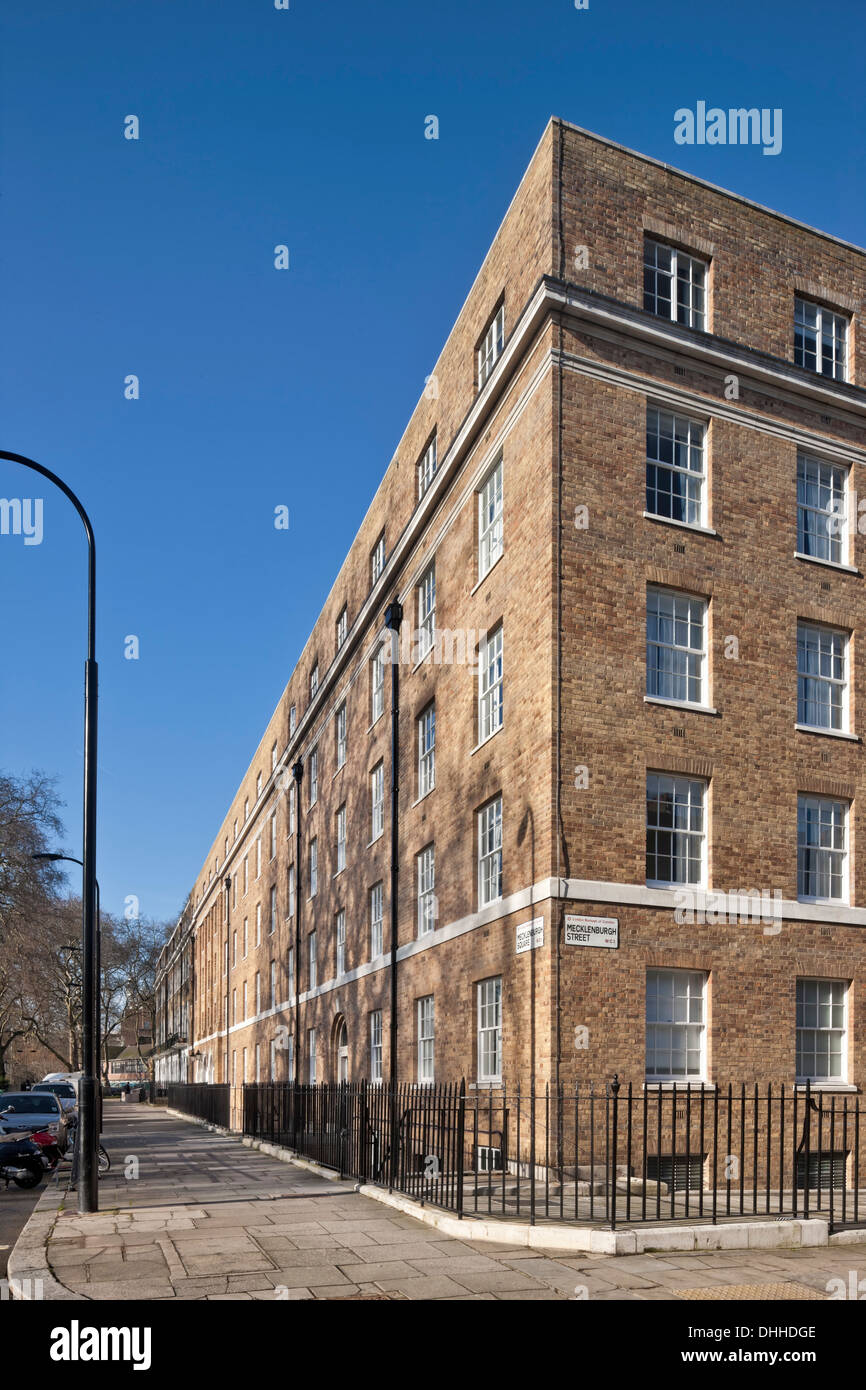 William Goodenough Haus am Goodenough College, London, Vereinigtes Königreich. Architekt: Wilson Mason und Partner, 2013. Perspektive Stockfoto
