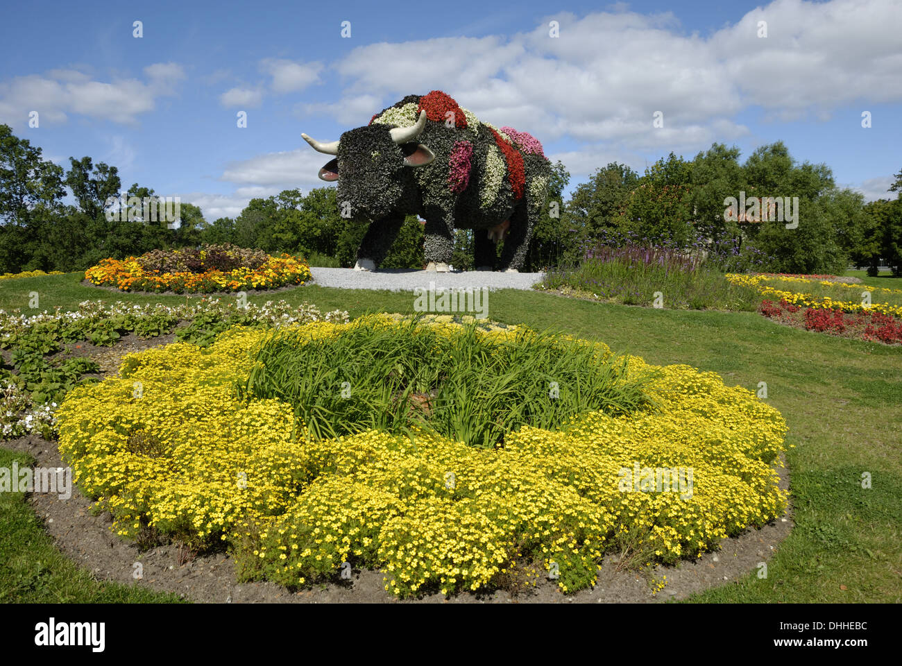 Blume-Kuh in Ventspils Stockfoto