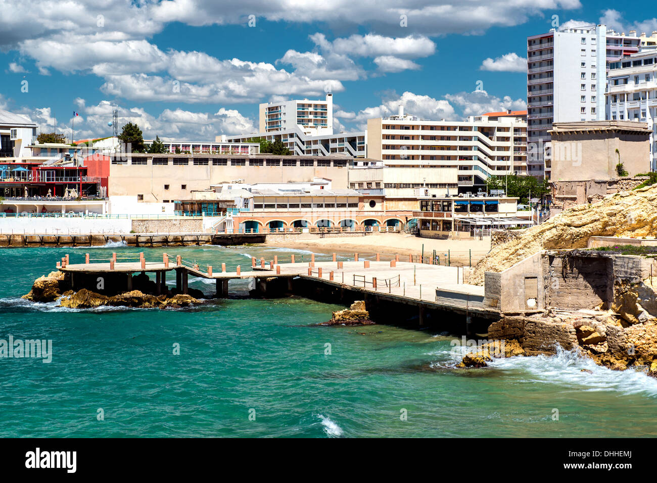 Blick auf die Küste von Marseille, Frankreich Stockfoto