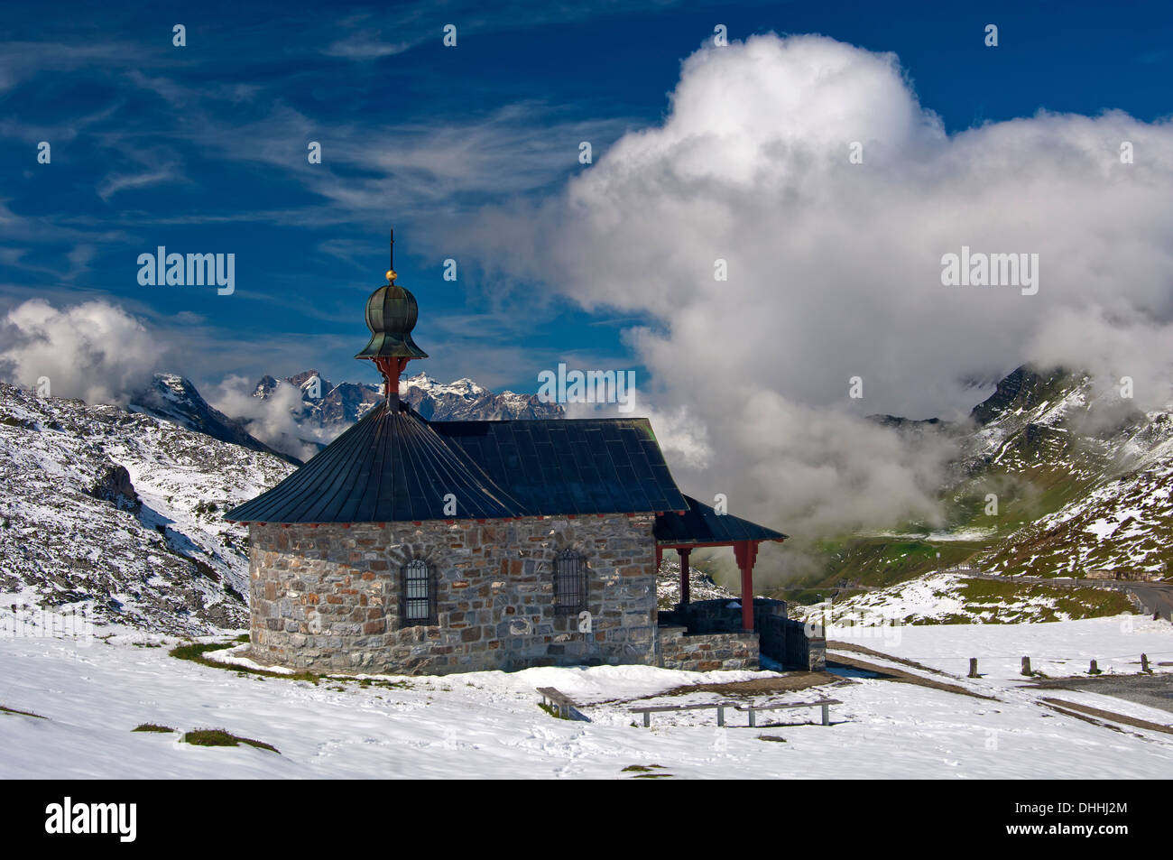 Kapelle am Klausenpass, Kanton Uri, Schweiz Stockfoto