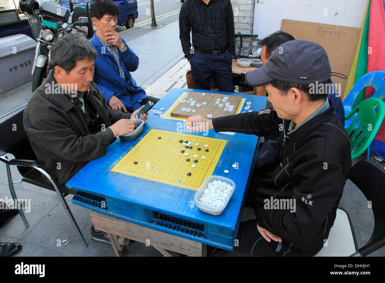 Südkorea, Seoul, Baduk und Mahjong-Spieler, Stockfoto