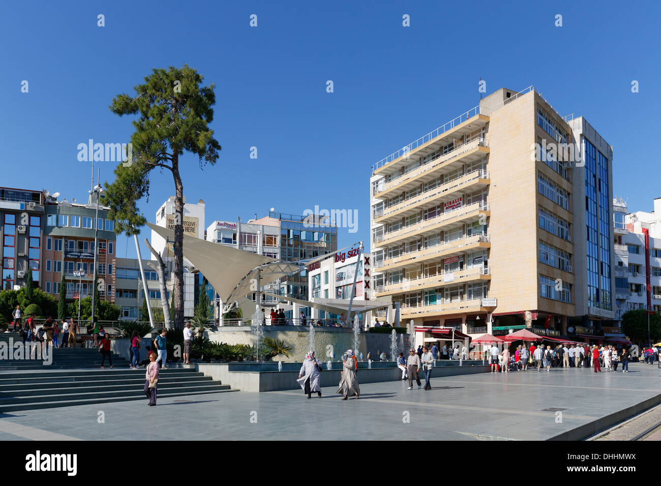 Cumhuriyet Meydani Quadrat, Provinz Antalya, Türkei, Antalya, Türkische Riviera Stockfoto