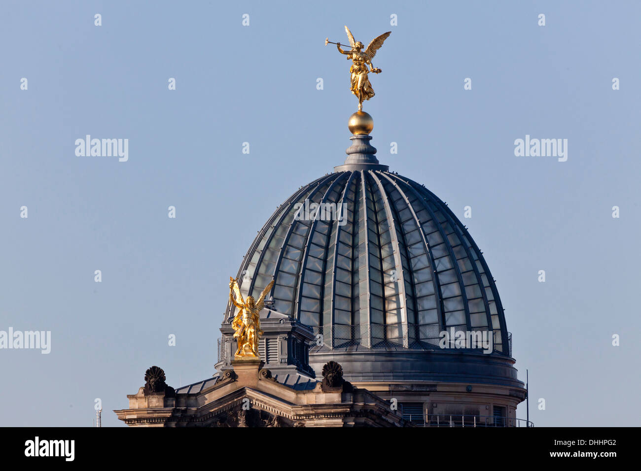 Glaskuppel der Akademie der bildenden Künste, Dresden, Sachsen, Deutschland Stockfoto