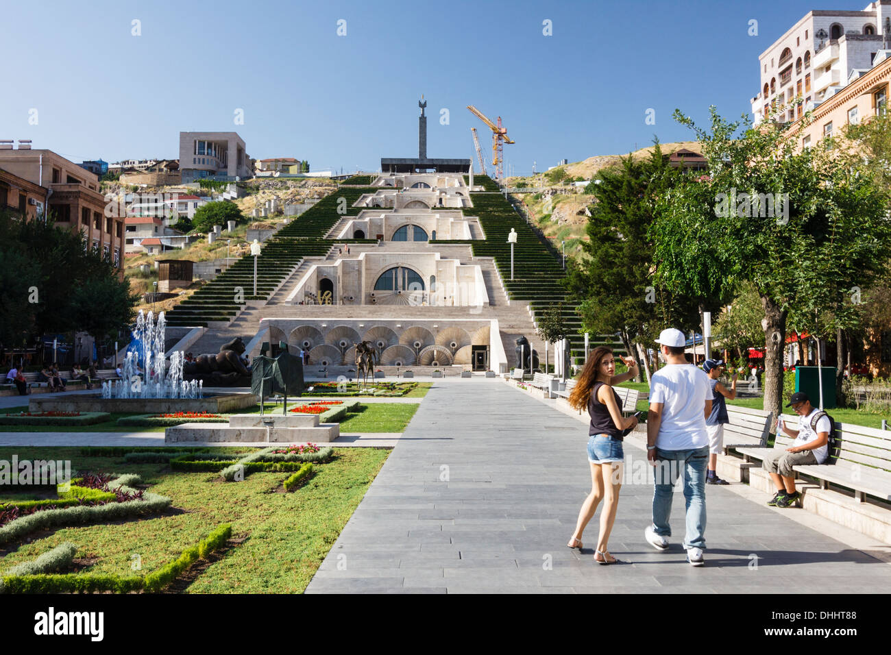 Skulpturenpark und Cascade in Jerewan, Armenien Stockfoto