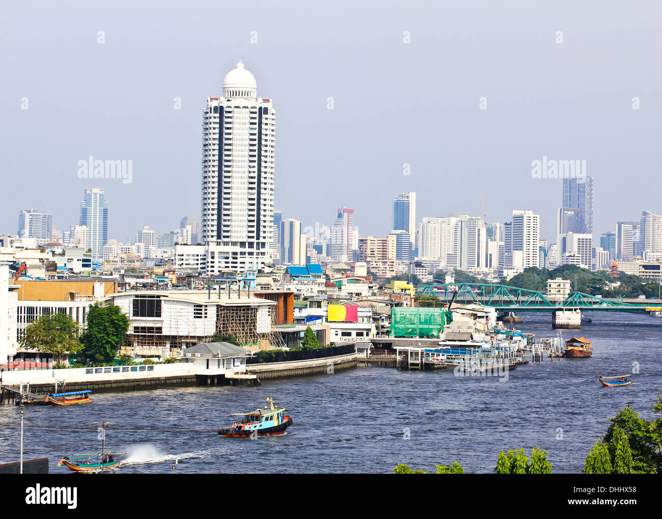 Bangkok-Stadt und Fluss Stockfoto