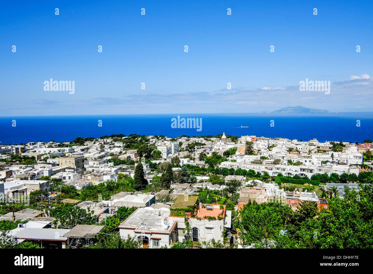 Blick auf Anacapri, Capri, Kampanien, Italien Stockfoto