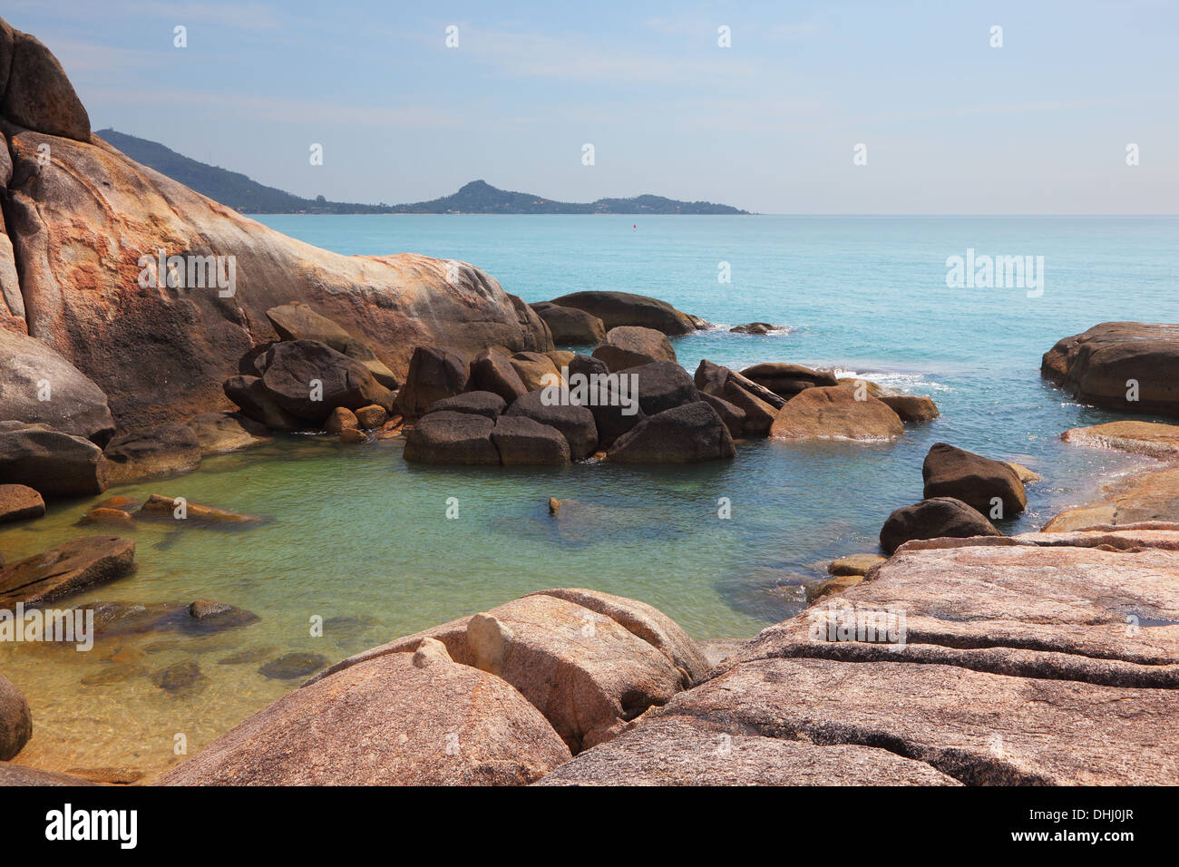 Die Klippen am Lamai Beach Stockfoto