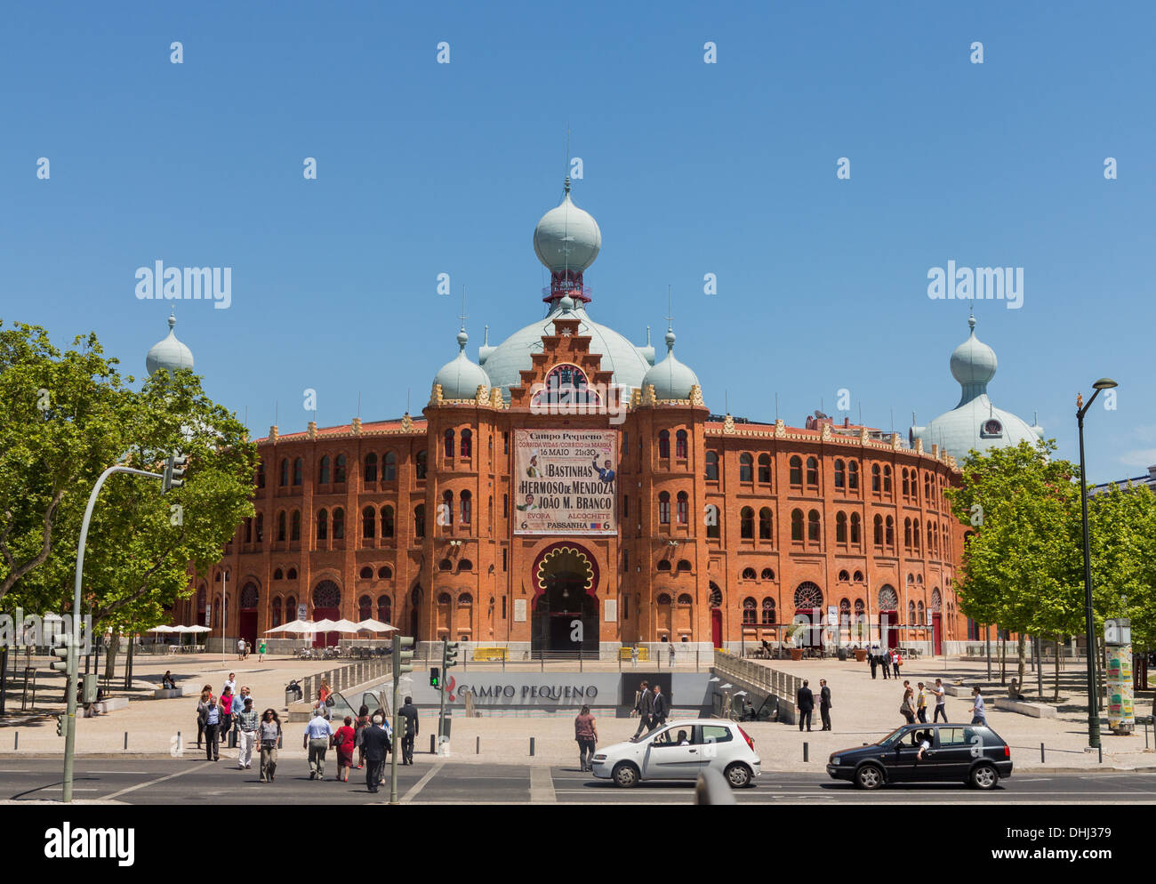 Die Stierkampfarena Campo Pequeno / Praca de Touros do Campo Pequeno, Stierkampfarena in Lissabon, Portugal Stockfoto
