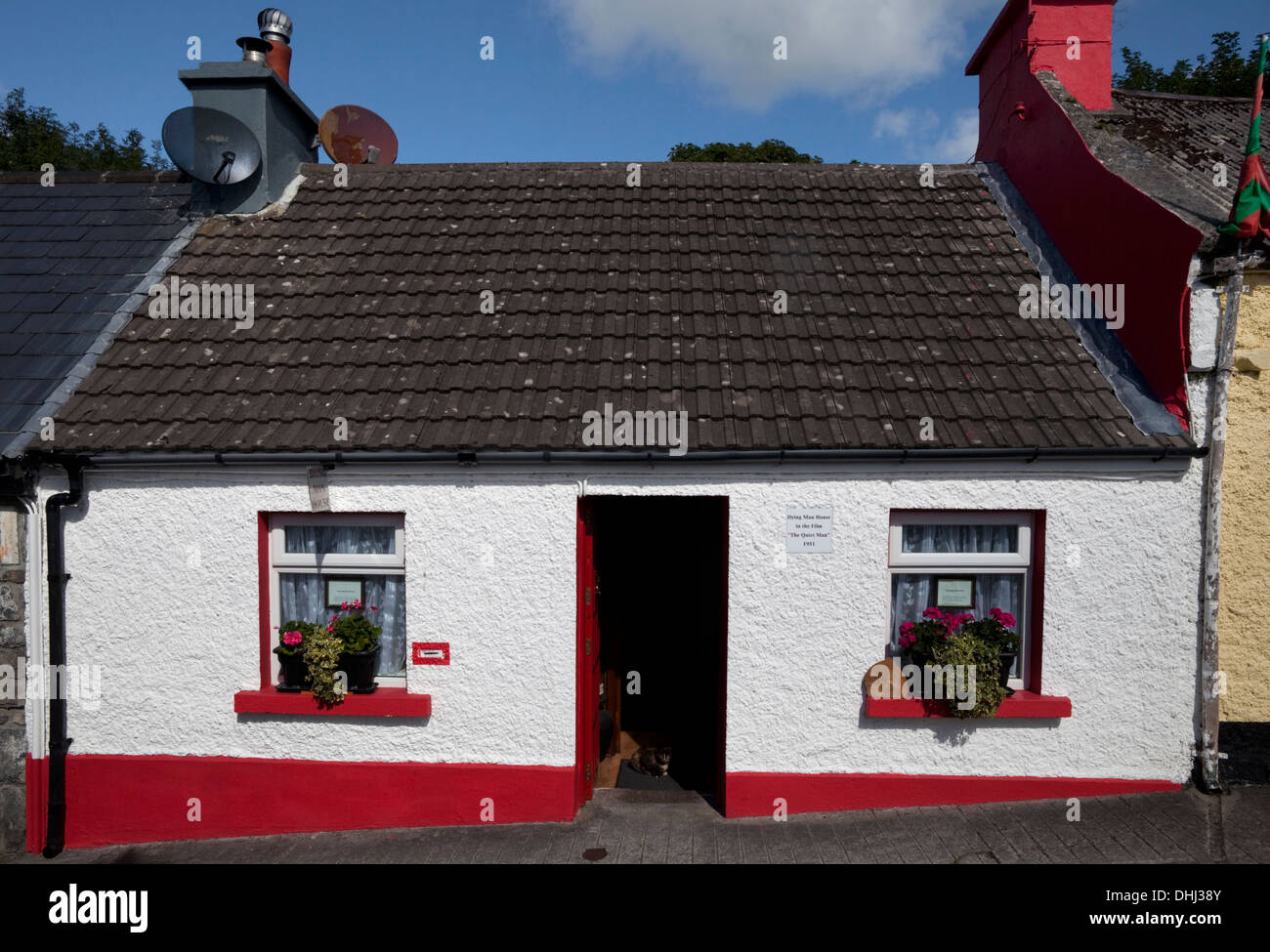 Der "sterbenden Mann House" aus "The Quiet Man" film, Cong, County Mayo, Irland Stockfoto