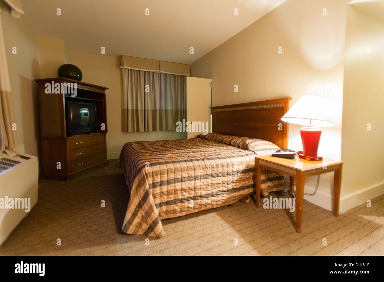 Doppelzimmer, Hotel Pennsylvania, 401 Seventh Ave, New York City, Vereinigte Staaten von Amerika. Stockfoto