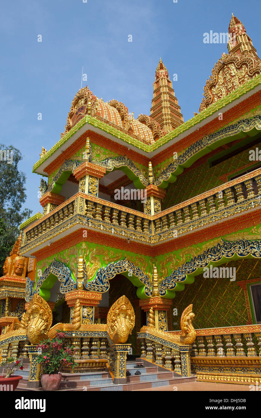 Buddhistische Tempel in Kampot Provinz, Kambodscha, Asien Stockfoto