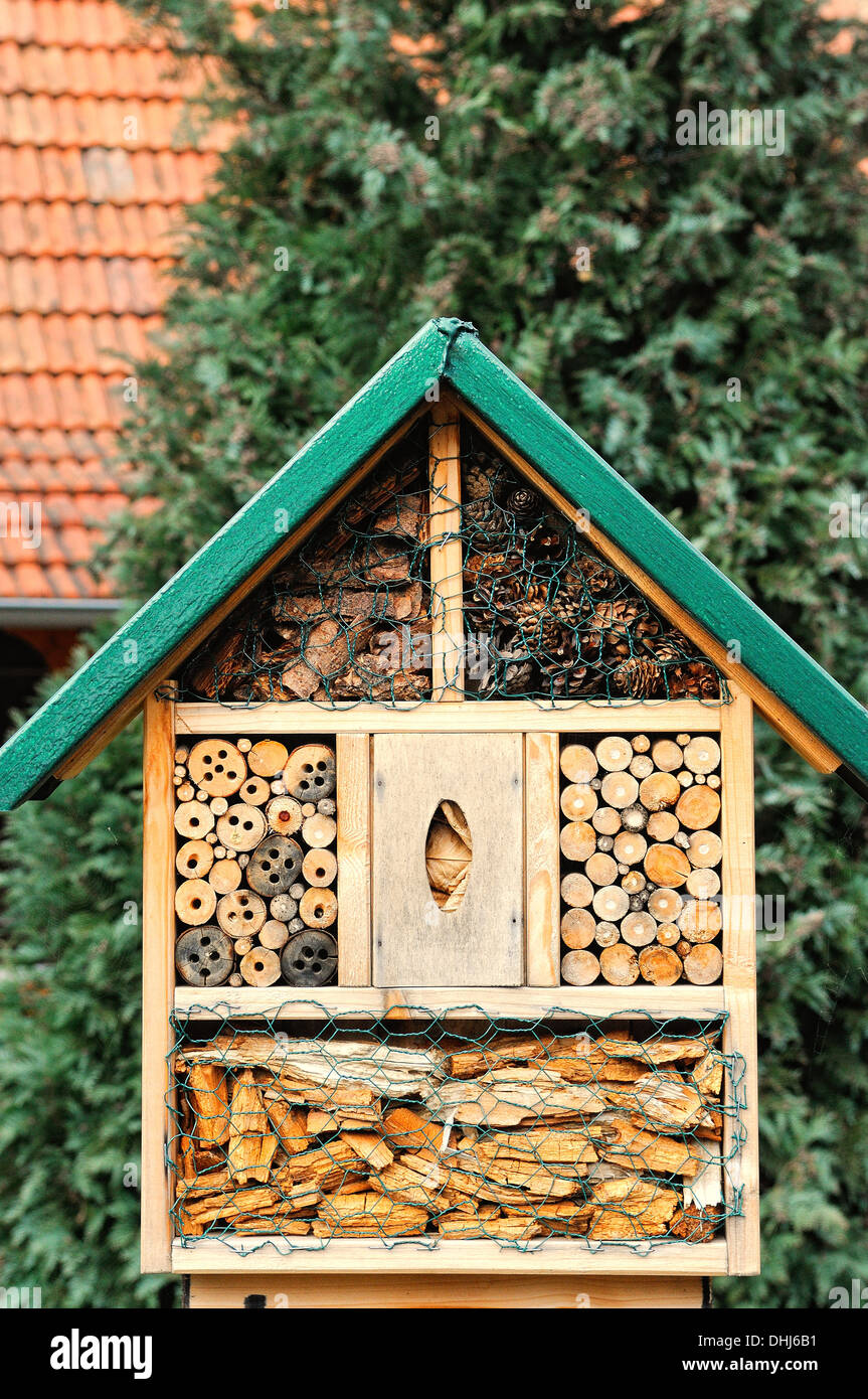 Insektenhotel Stockfoto