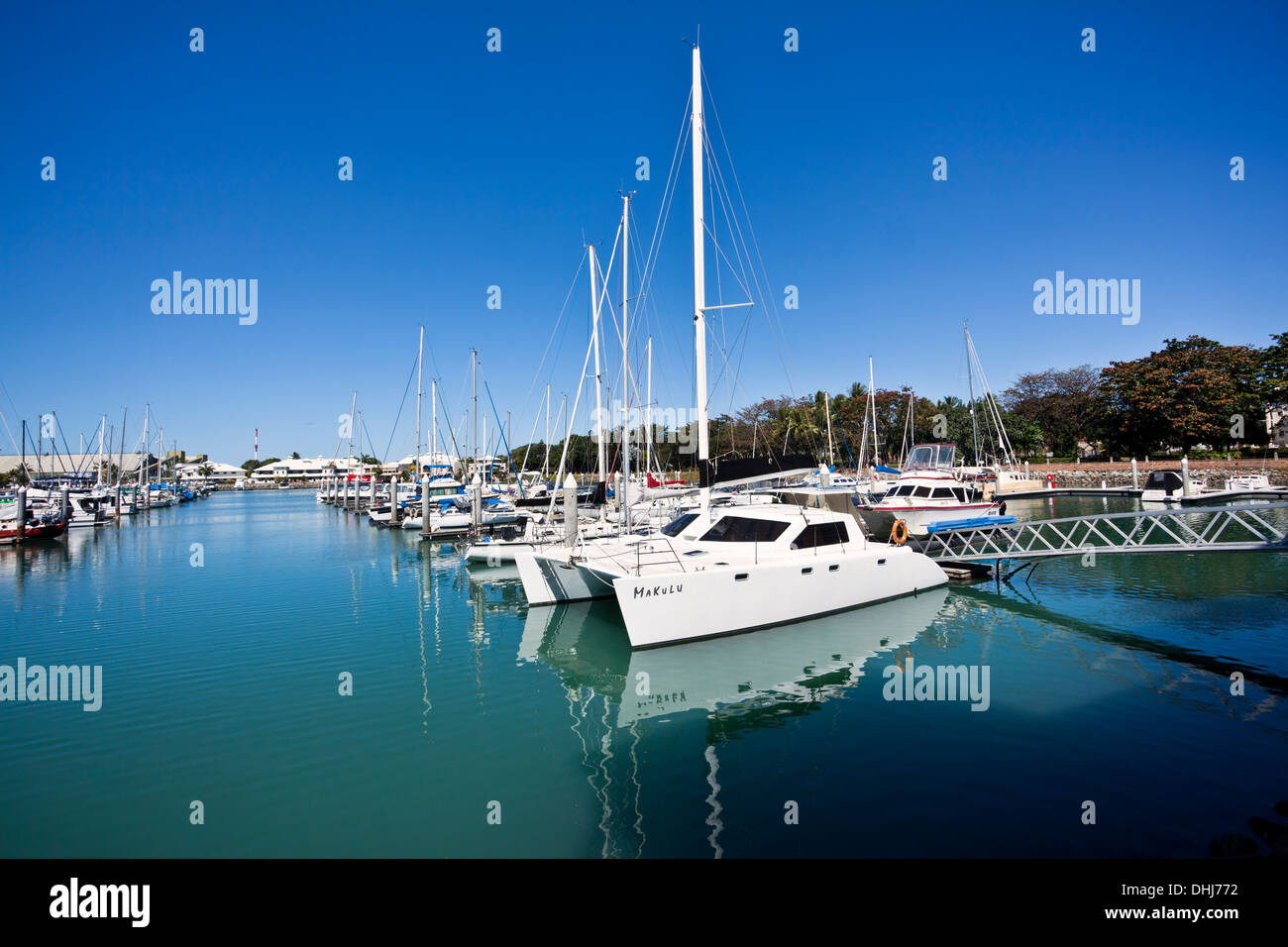 Australien, Queensland, Townsville, Wellenbrecher Marina Stockfoto