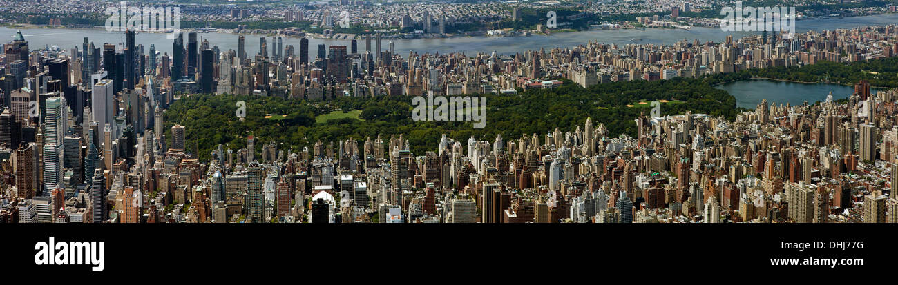 Aerial fotografieren, Upper East Side, Manhattan, New York City, Central Park, Upper West Side Stockfoto