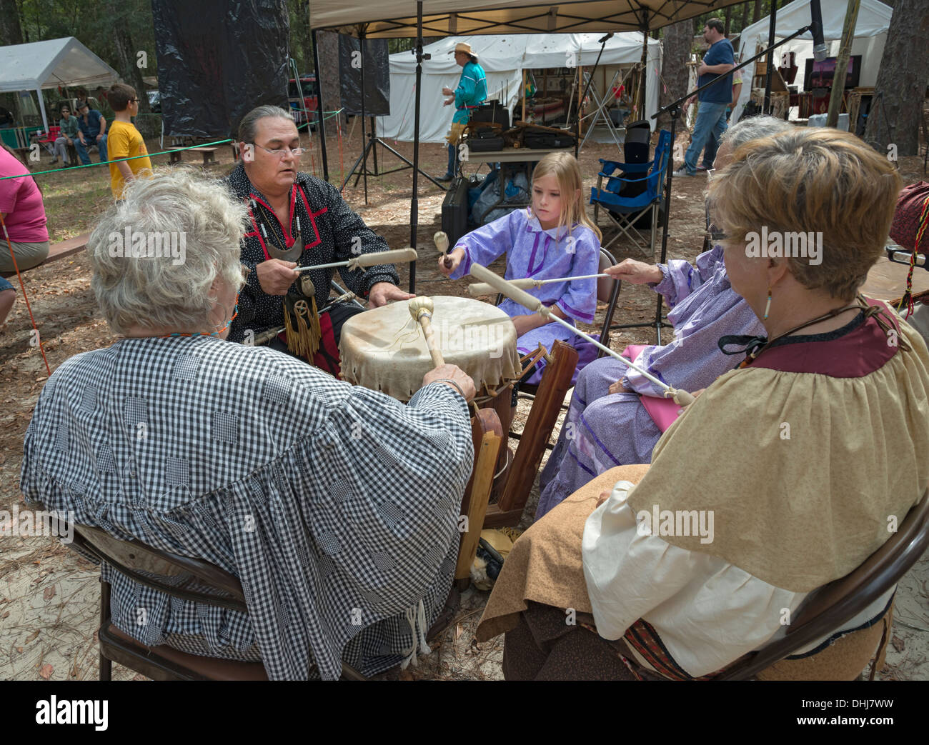 Native American Festival im Oleno State Park in Nordflorida. Stockfoto