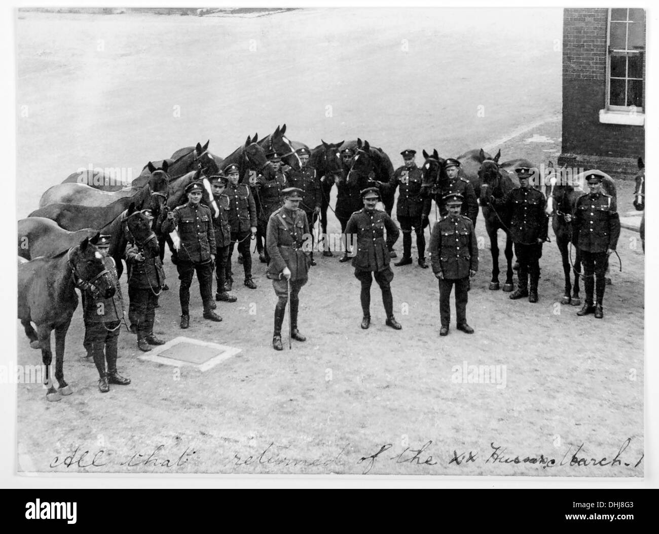 Alles, was bleibt von der 20. Husaren Kavallerie-regiment Stockfoto