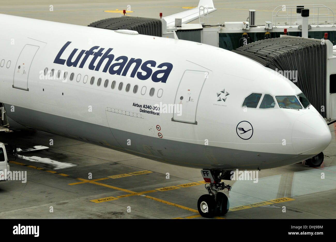 Airbus A340-300 der Lufthansa Airlines Incheon International Airport South Korea Asien Stockfoto