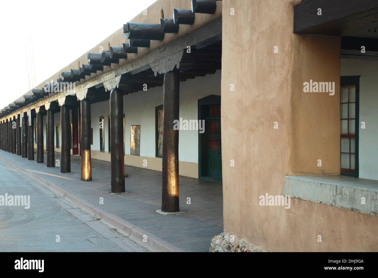 Palace of the Governors. Santa Fe, New Mexico, Vereinigte Staaten Stockfoto