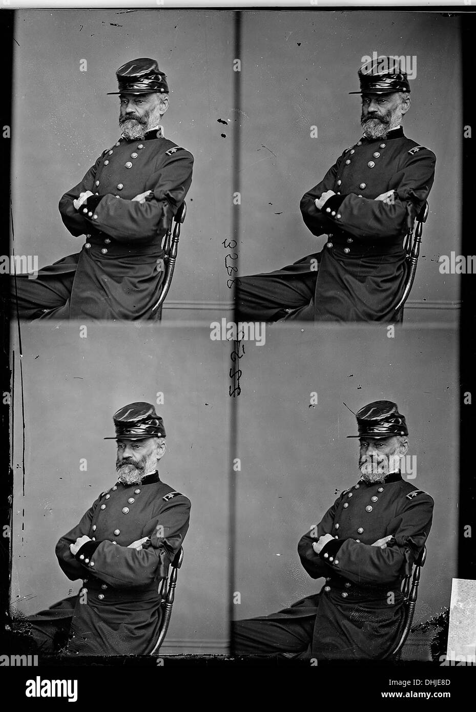 General Samuel P. Heintzelman war eine Schlüsselfigur in der Union Army während des Bürgerkriegs. Er spielte eine entscheidende Rolle in verschiedenen militärischen Feldzügen und bekleidete eine wichtige Kommandoposition. Stockfoto
