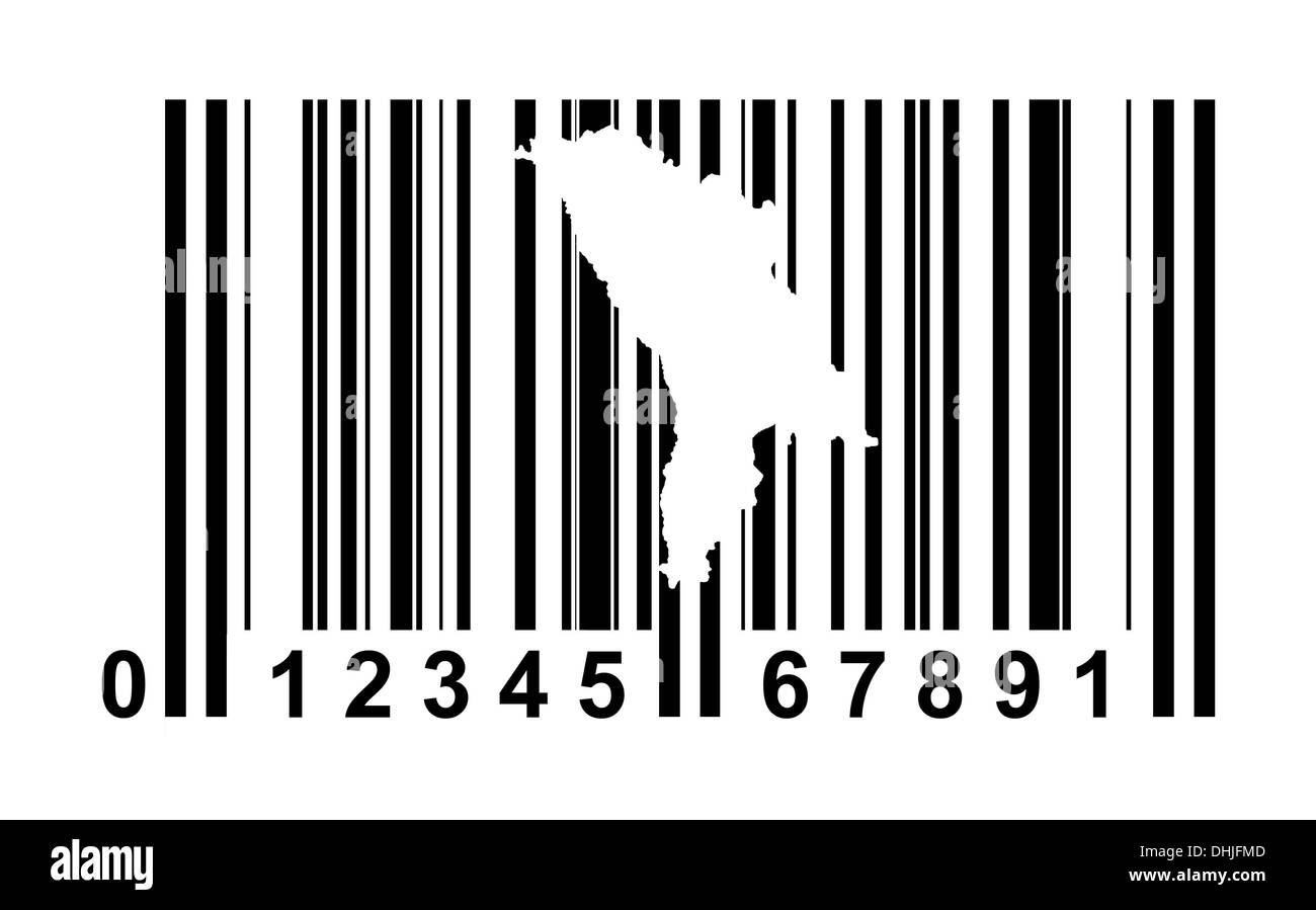 Republik Moldau einkaufen Barcode isoliert auf weißem Hintergrund. Stockfoto