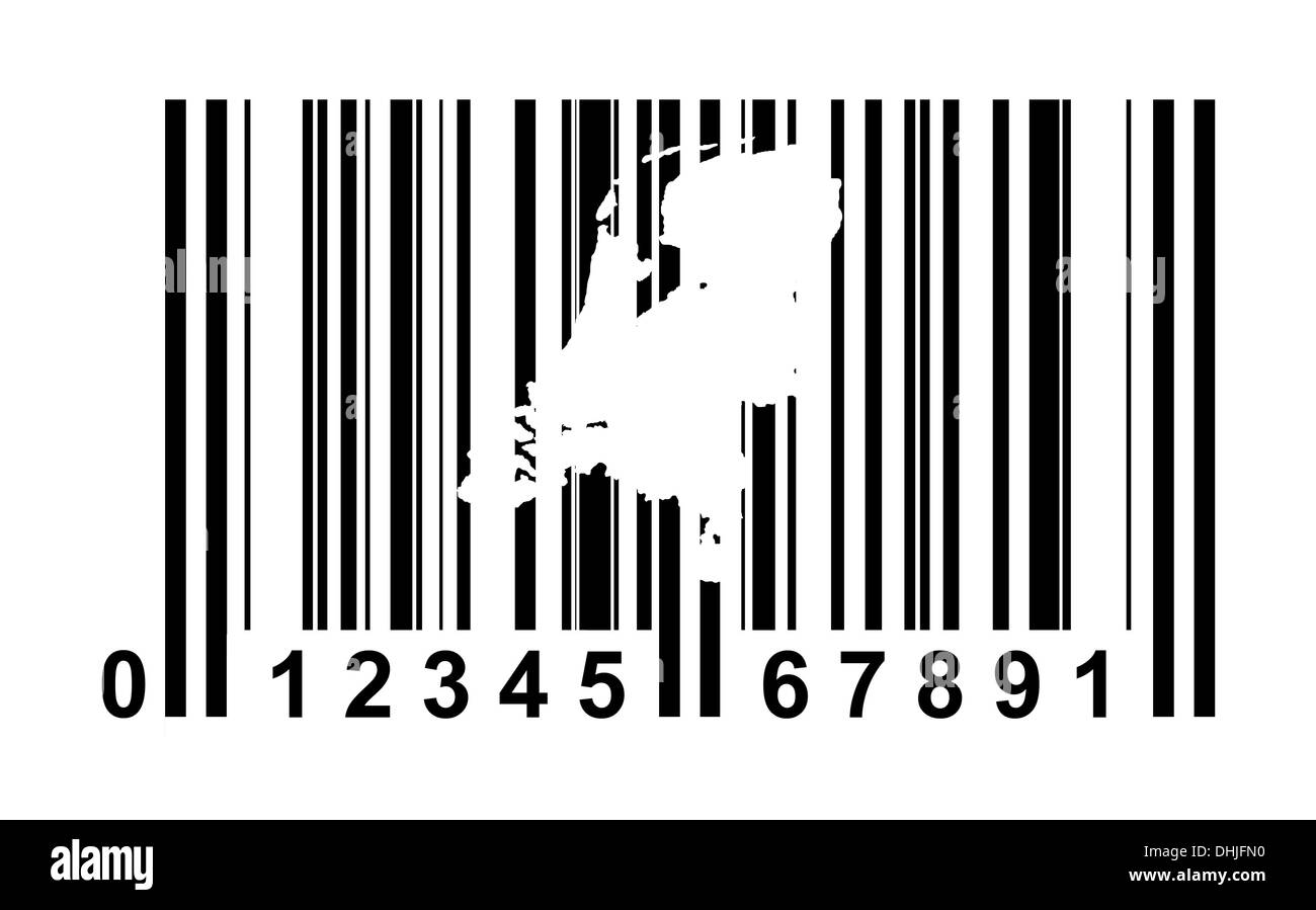 Niederlanden einkaufen Barcode isoliert auf weißem Hintergrund. Stockfoto