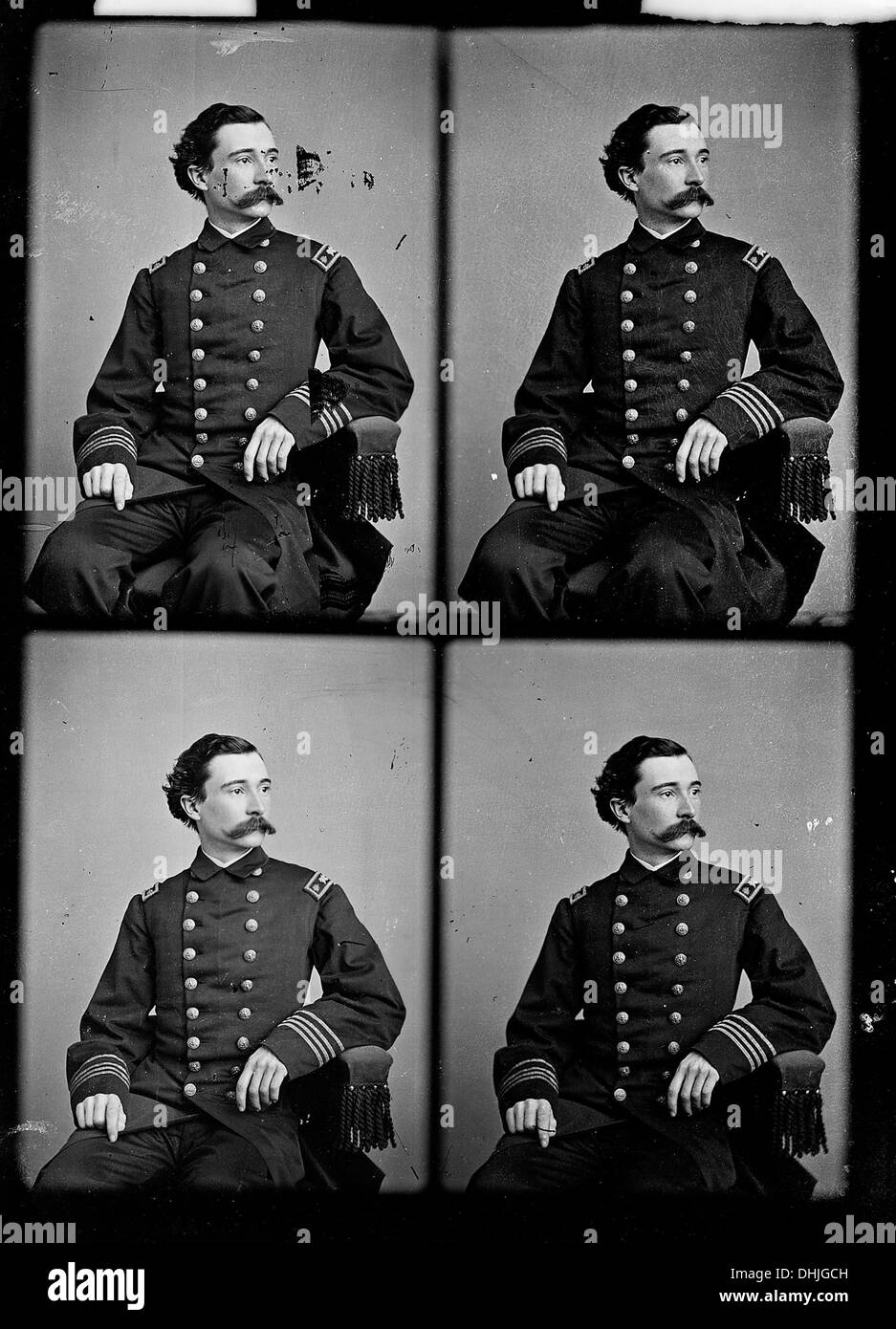 Der Zahlmeister Charles H. Eldridge, ein Mitglied der U.S. Navy, ist auf diesem Bild identifiziert. Das Foto zeigt einen offiziellen Marineoffizier in Uniform, der zur Verwaltung der Navy beiträgt. Stockfoto