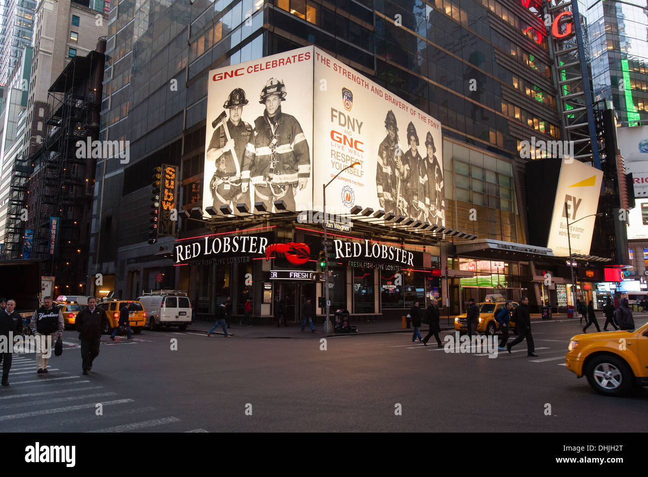Red Lobster Restaurant Times Square New York City Vereinigte Staaten Von Amerika Stockfotografie Alamy