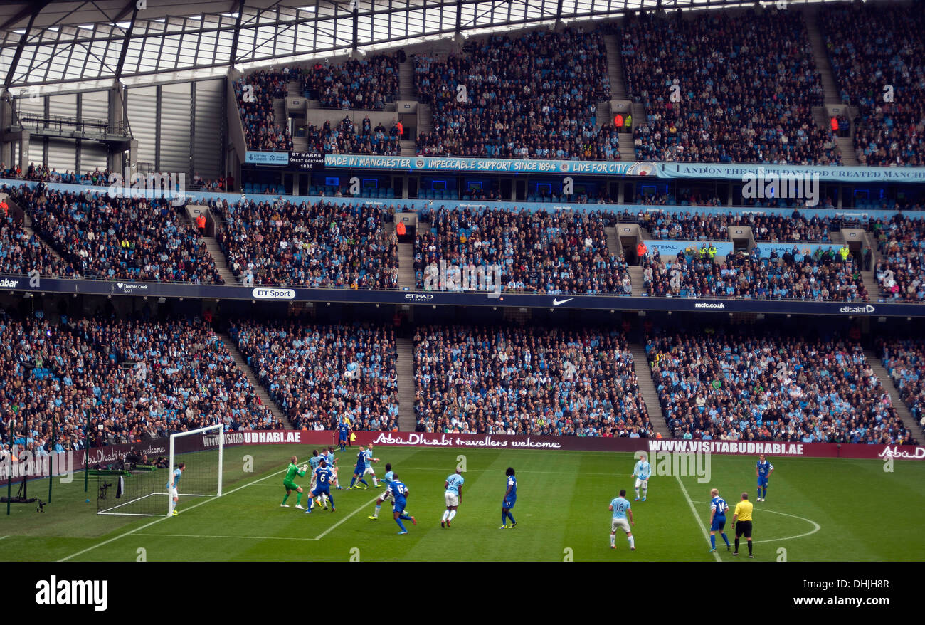 Manchester City gegen Everton Premiership Fußball match, Etihad Stadium, Manchester, England, Vereinigtes Königreich. Stockfoto