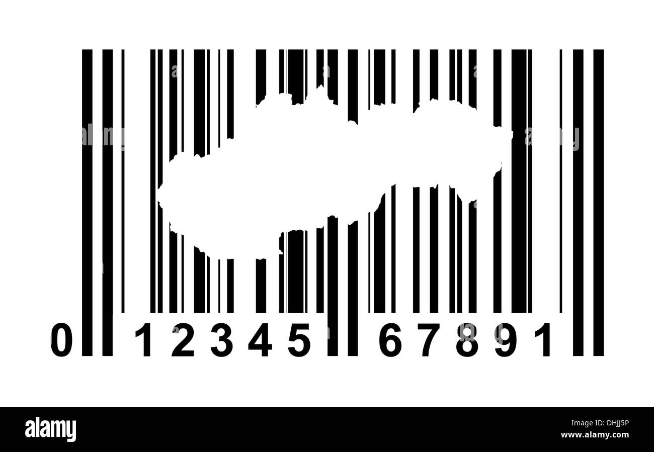 Slowakei einkaufen Barcode isoliert auf weißem Hintergrund. Stockfoto