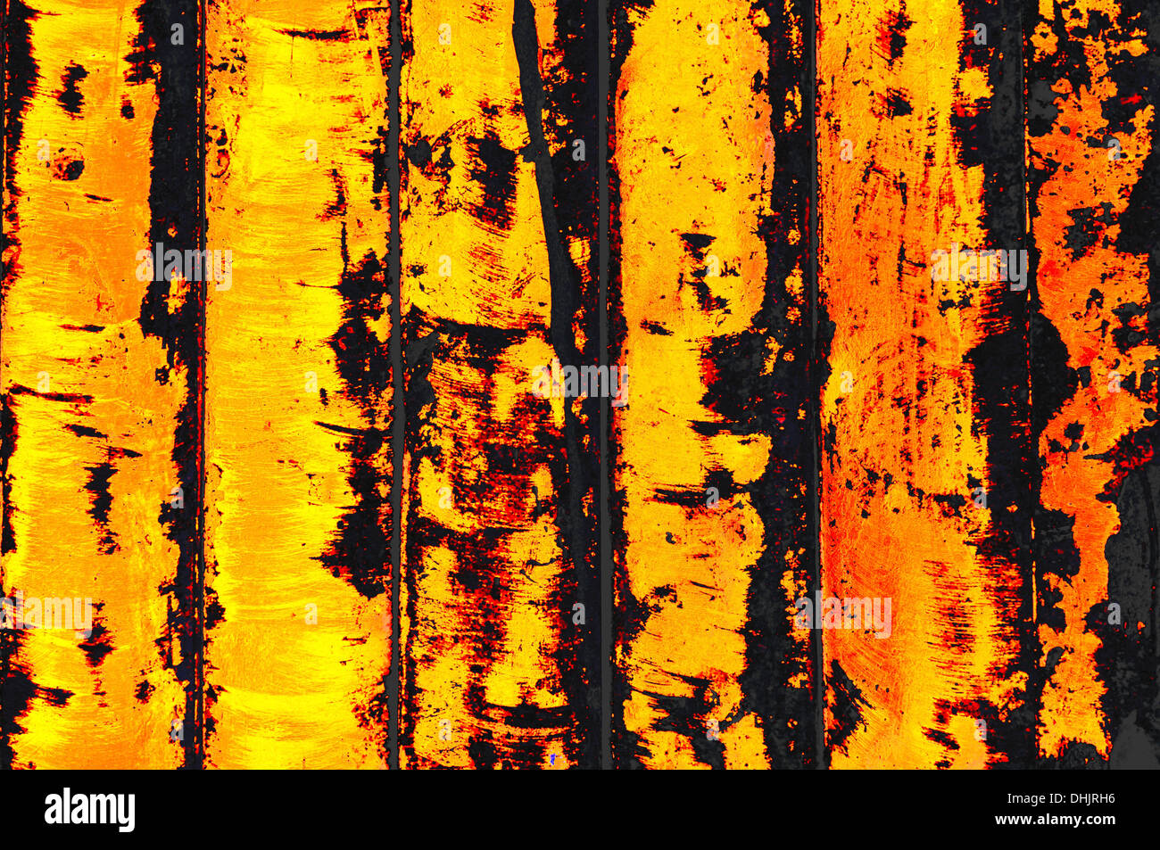 Feuer in Schichten Stockfoto