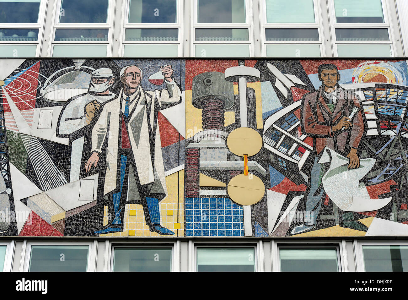 Deutschland Berlin Mosaik Am Haus Des Lehrers Stockfoto Bild
