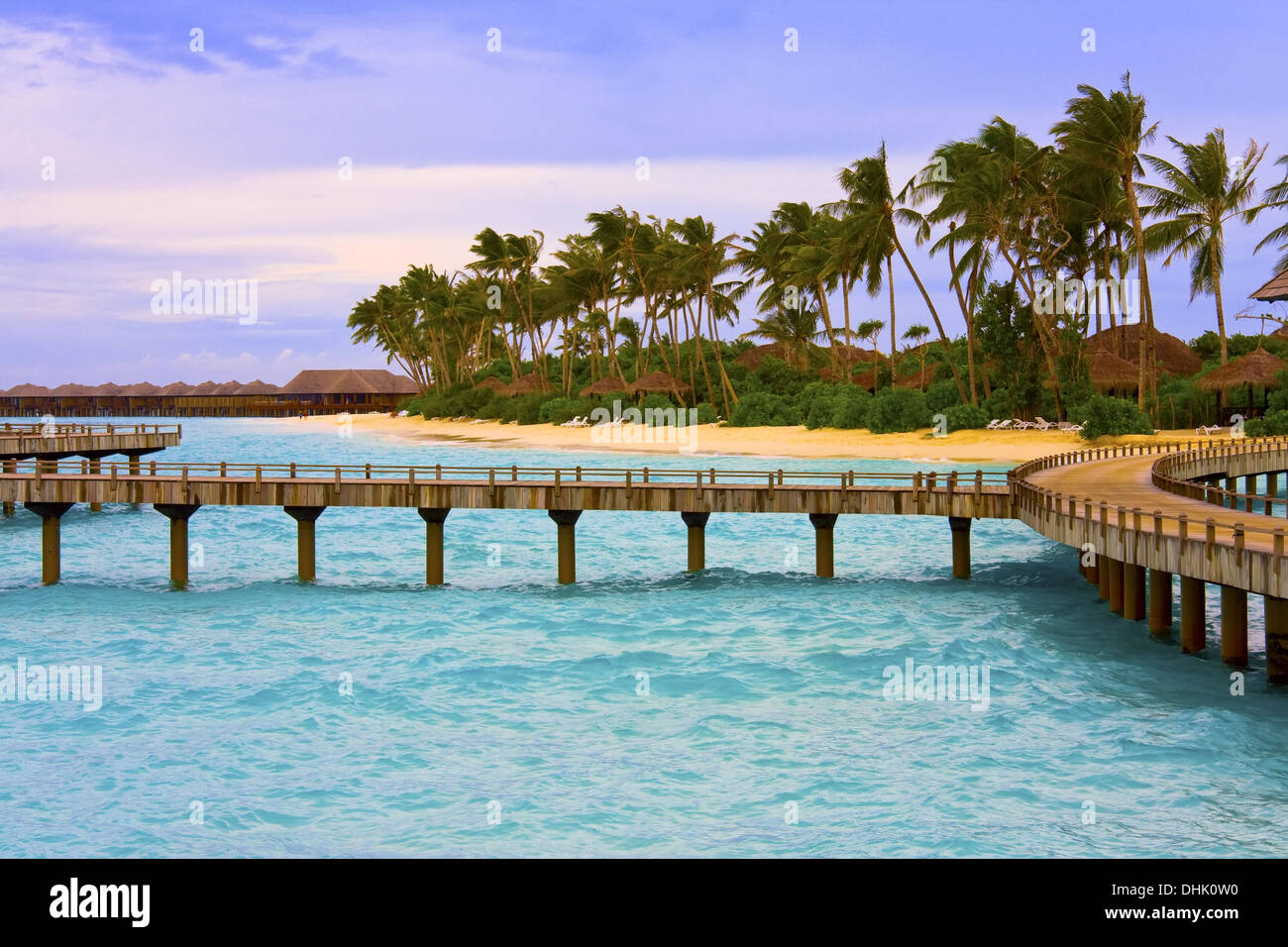 Insel im Ozean, Malediven Stockfoto