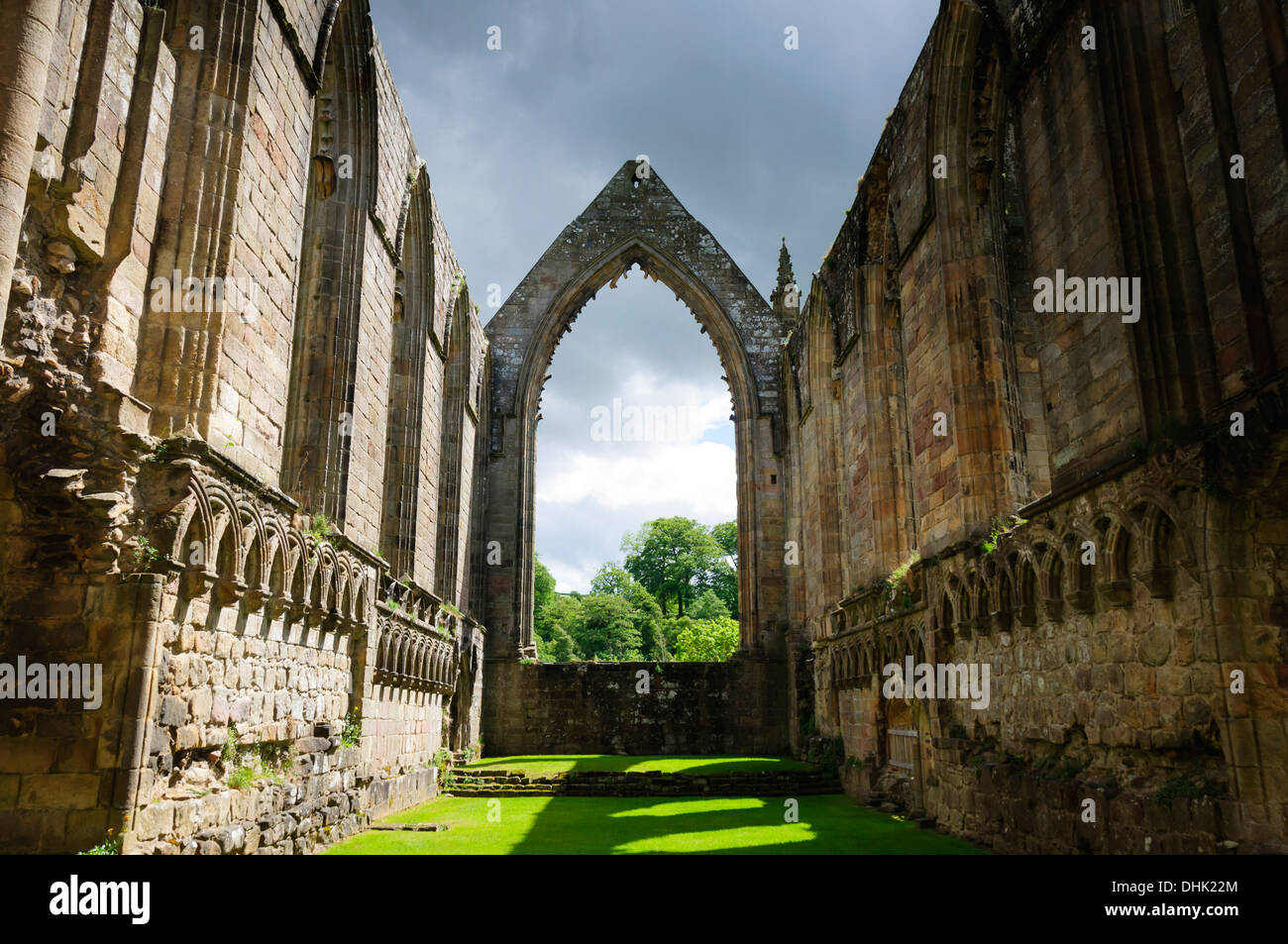 Bolton Abbey in der Nähe von Skipton Wharfedale Yorkshire Dales North Yorkshire England Stockfoto