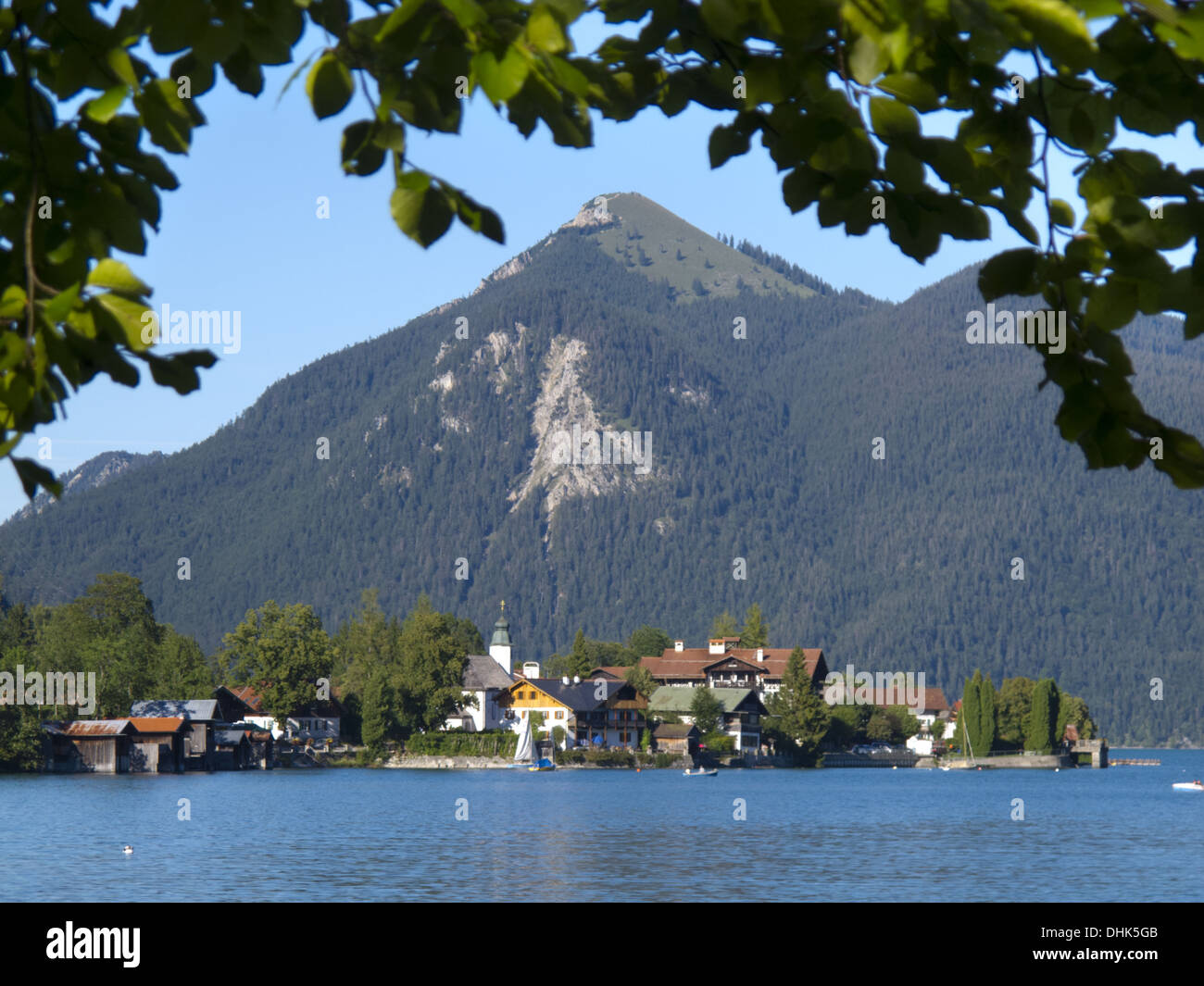 See Walchensee in den Bayerischen Alpen Stockfoto