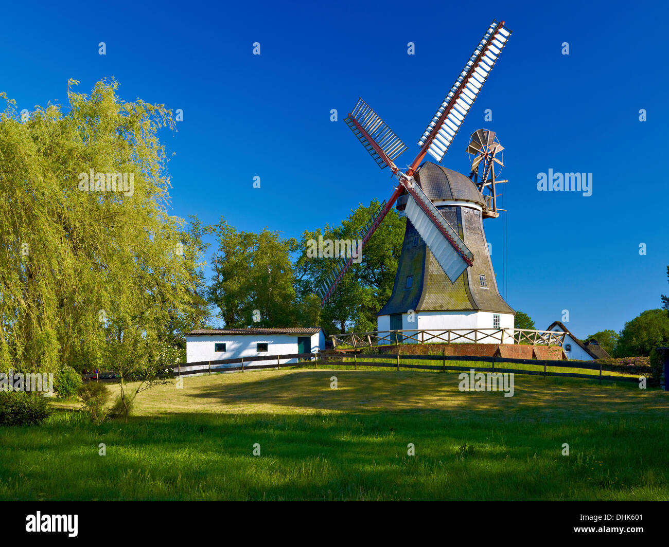 Windmühle, Worpswede, Deutschland Stockfoto
