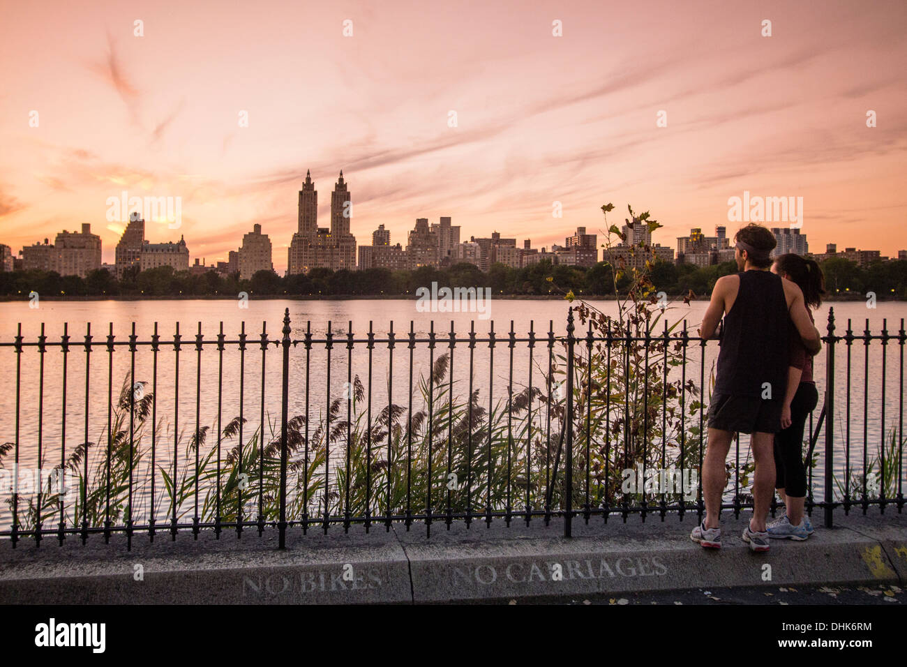 Central Park West, See, Skyline, Manhattan, New York Stockfoto