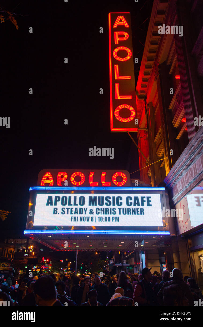 Das Apollo Theater in Harlem, New York City, Vereinigte Staaten von Amerika. Stockfoto
