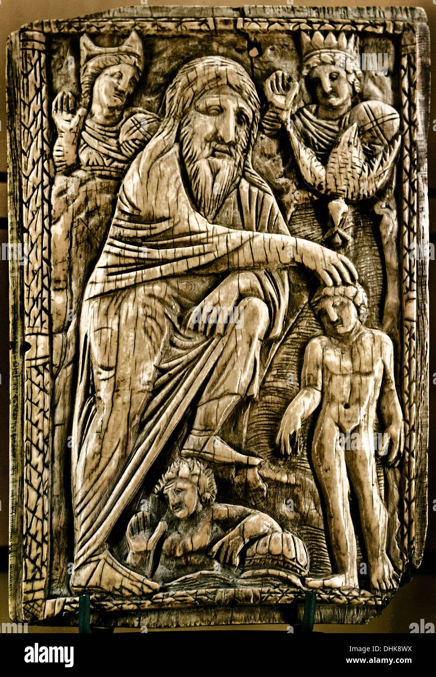 Die Taufe Jesu 6.Jahrhundert östlichen mediterranen byzantinischen Elfenbein Elfenbein Stockfoto