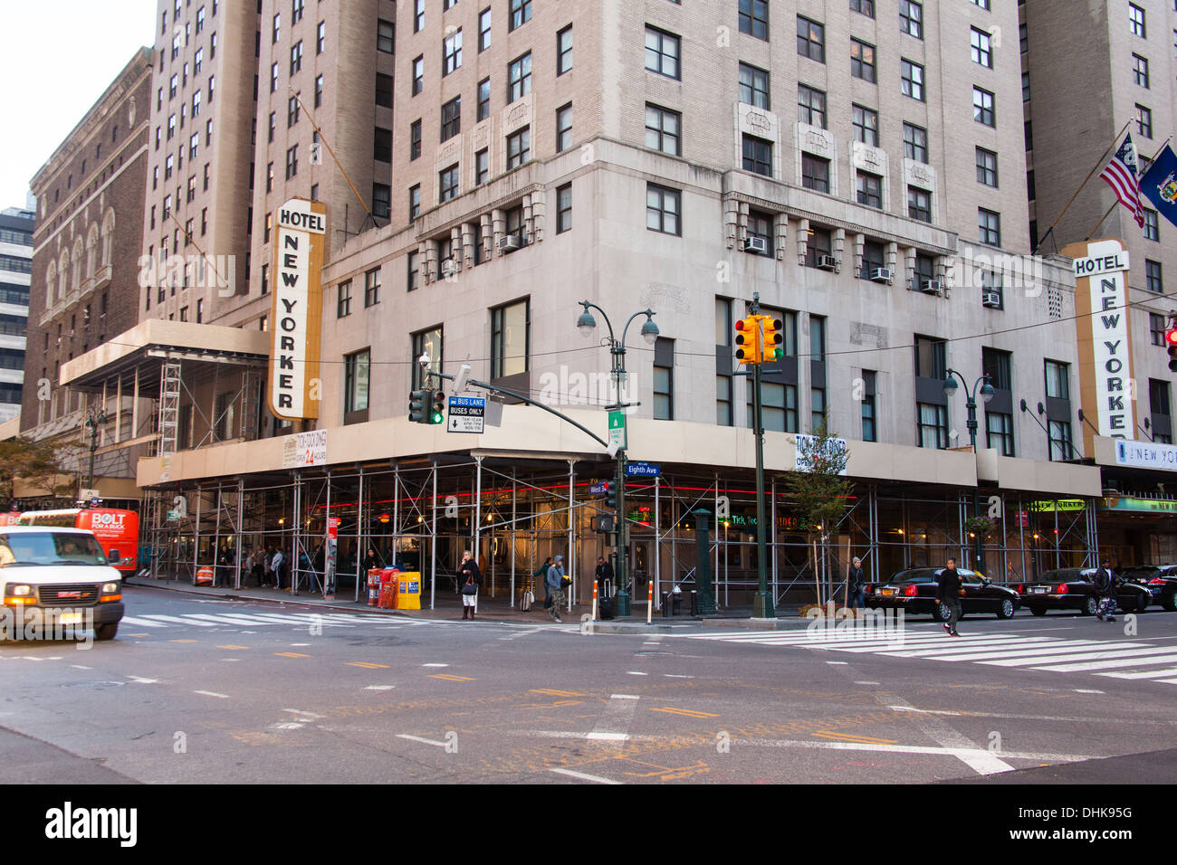 The New Yorker Hotel, Eighth Avenue, Manhattan, New York City, Vereinigte Staaten von Amerika. Stockfoto