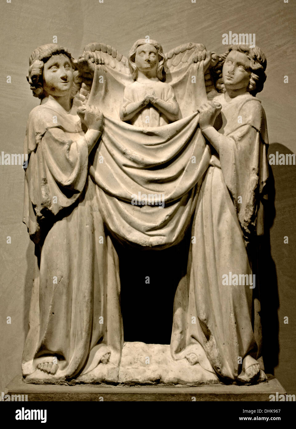 Engel mit einer Seele 14 Jahrhundert Lombardei Italien Italienisch Stockfoto