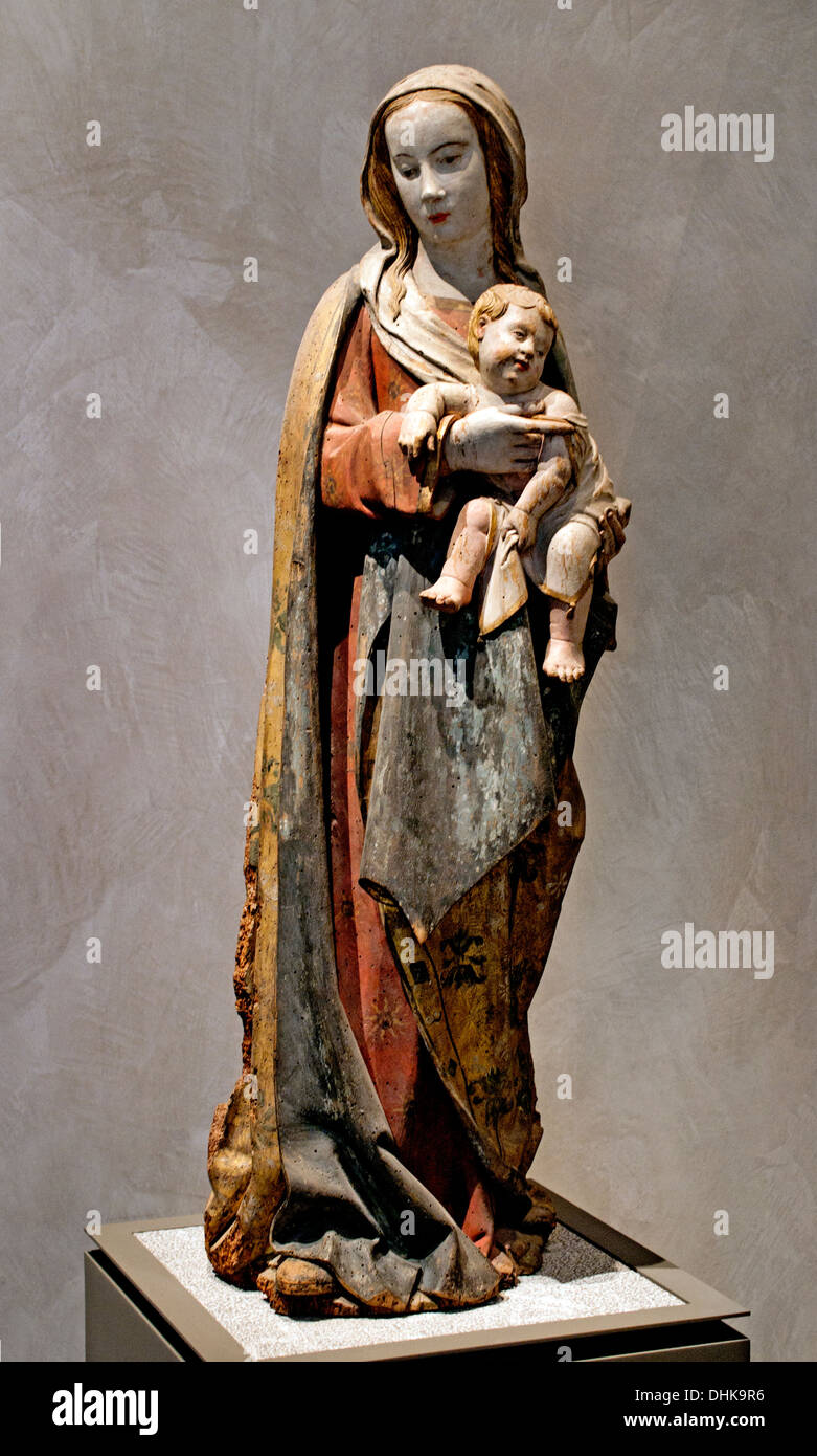 Vierge à l Enfant - Jungfrau und das Kind 16 Jahrhundert Région De La Loire-Frankreich Stockfoto