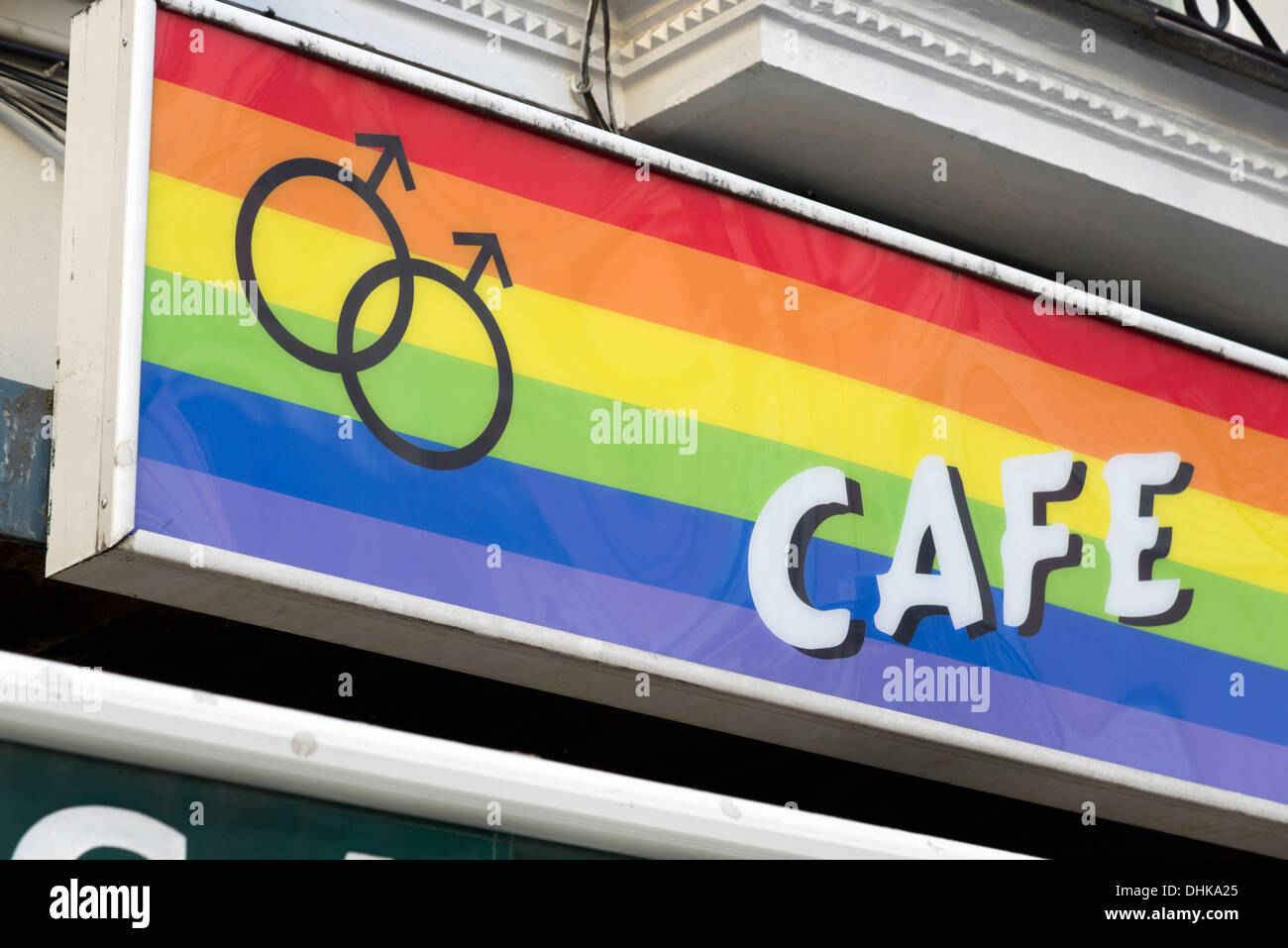 Gay Bar in Plaza de Chueca in Madrid, Spanien Stockfoto