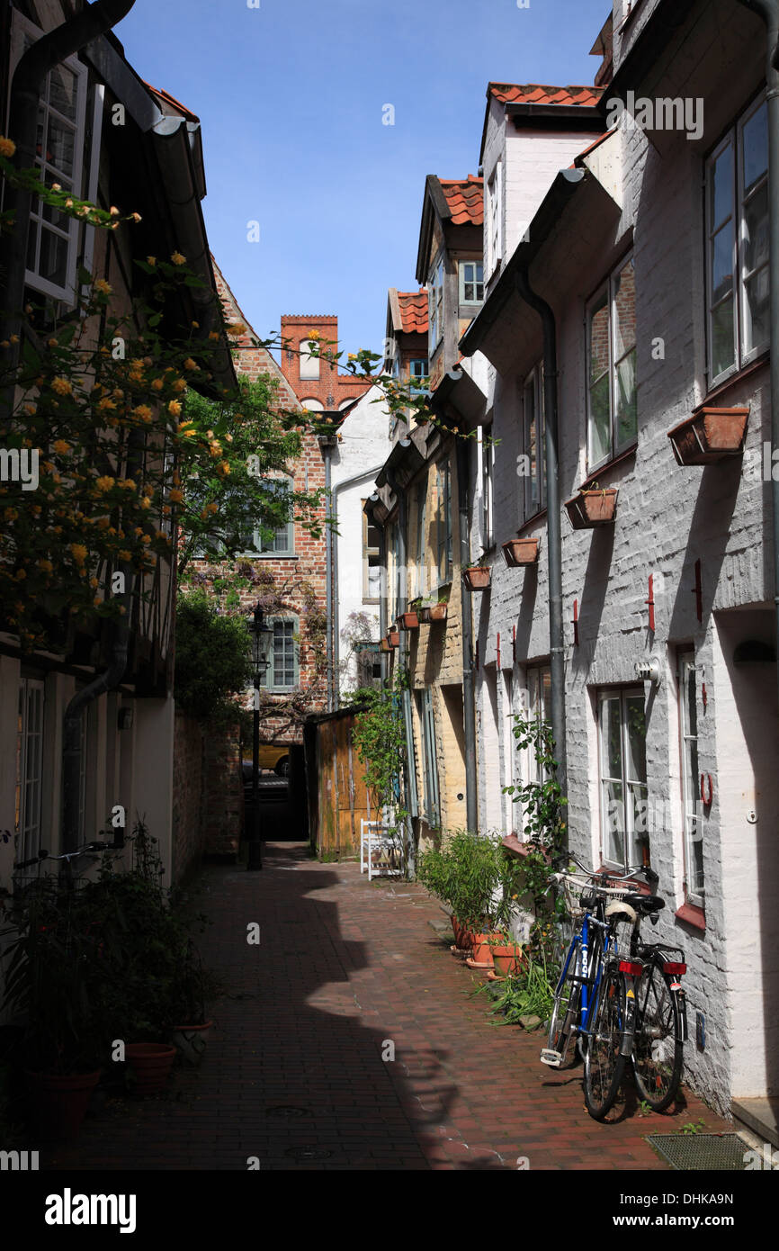 Gaengeviertel, Hansestadt Lübeck, Schleswig-Holstein, Deutschland Stockfoto