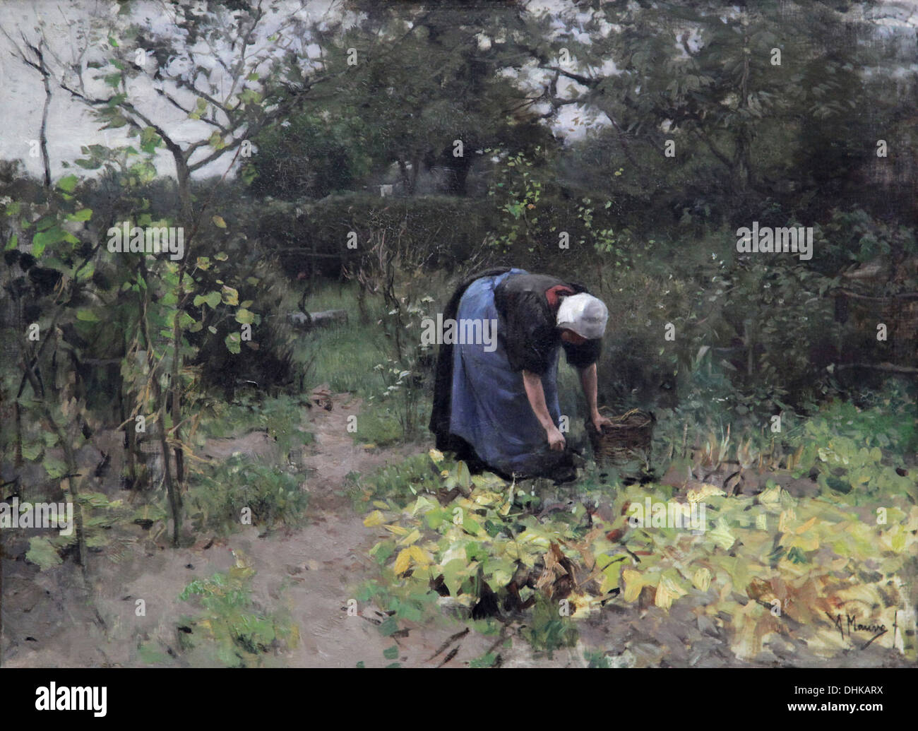 n Gemüsegarten.1887. Von Anton Mauve. (Anthonij, Anton) Rudolf Mauve) 1838-1888. Vetter von Vincent van Gogh. Stockfoto