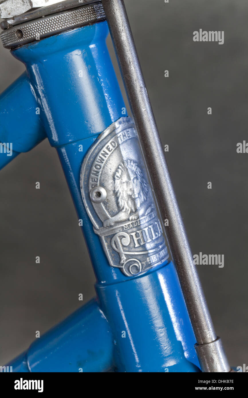 Antik Retro-Phillips Kind Fahrrad Cloae der Kopf-Abzeichen Stockfoto